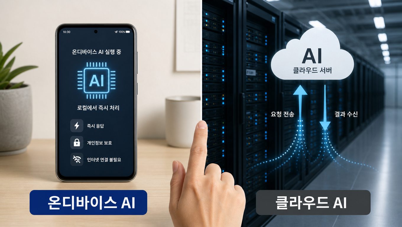 온디바이스 AI와 클라우드 AI 차이
